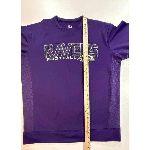 Balitmore Ravens Football Pullover Long Sleeve Sweatshirt Majestic Sz Large (46) - Picture 9 of 10